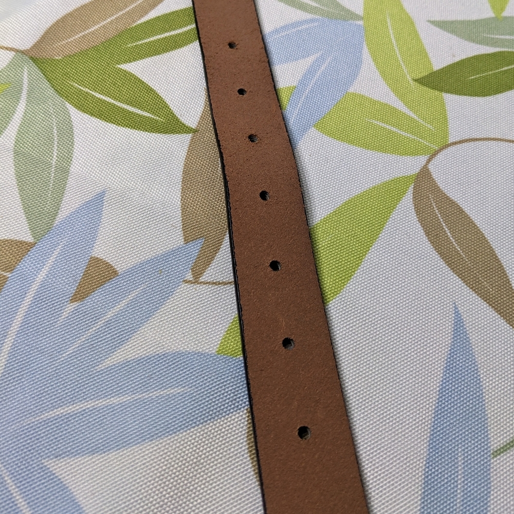 J. Crew Calf Hair Leather Belt, Brass Buckle, Animal Print, Sz Med, Unisex, NWOT - Picture 6 of 9